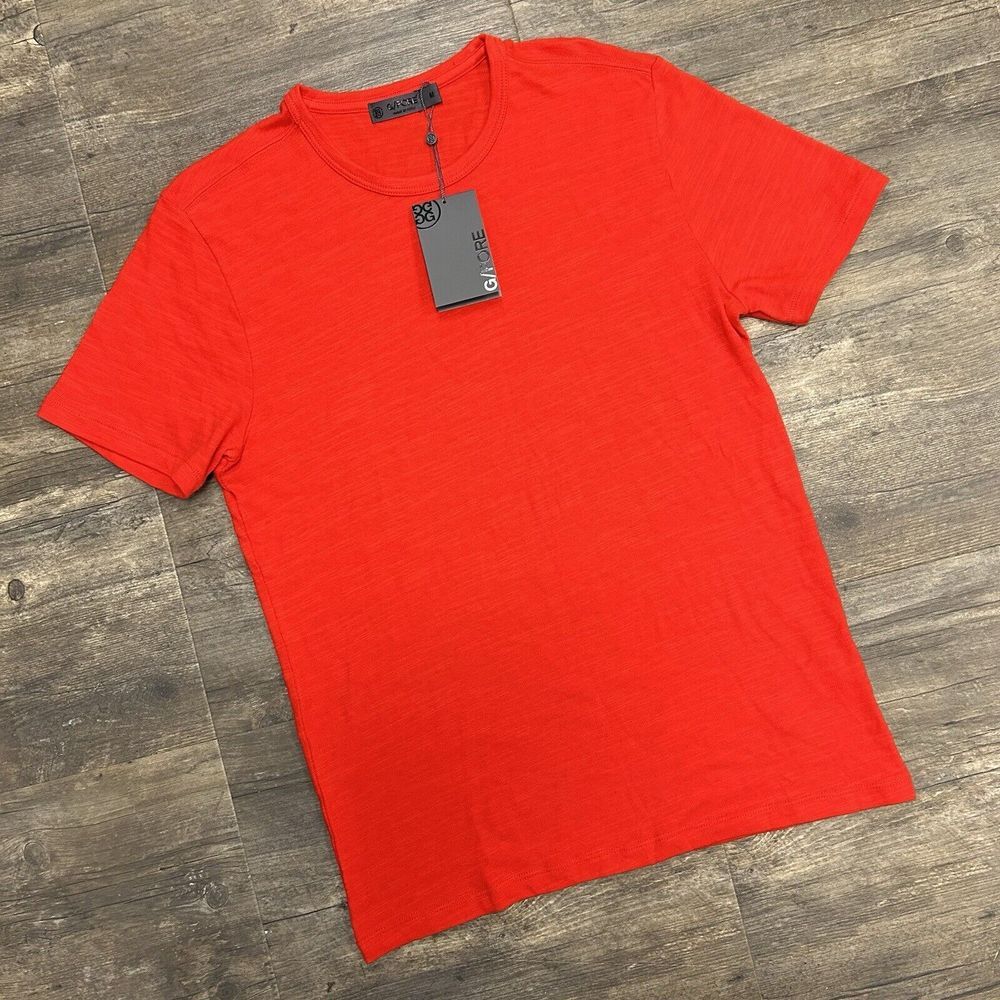 NWT G/FORE T-Shirt Men Size Medium Poppy G4MS23K461 Golf Modern $85 (274)